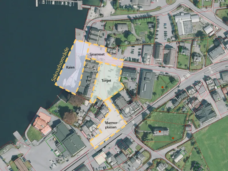 Teikning over aktivitetsområdet  - Klikk for stort bilde