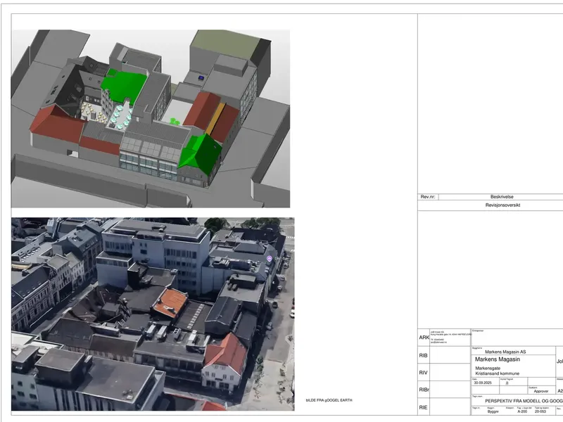 Perspektiv fra byggesøknad