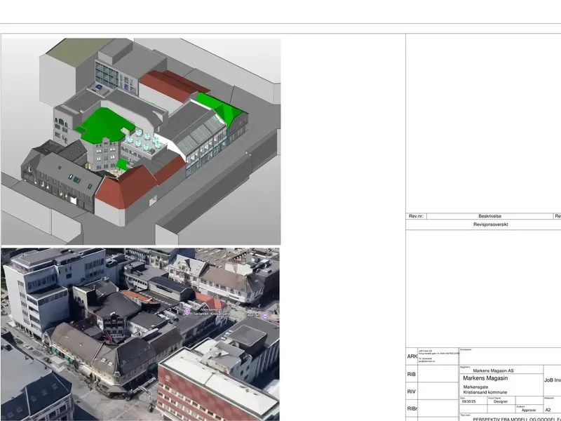 Perspektiv fra byggesøknad