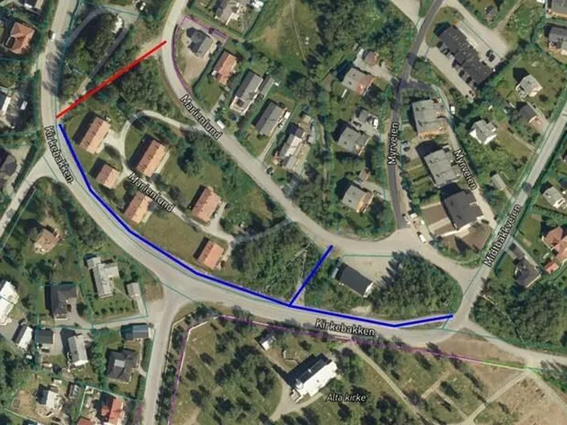 byggegjerde på Marienlund