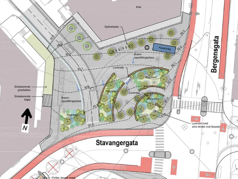 Skisse av ny løsning for rundkjøringen.