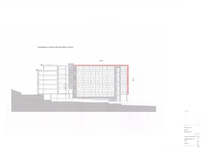 Fasade fra byggesøknad
