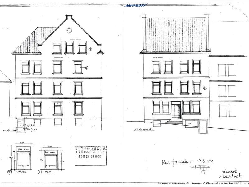 Fasade fra byggesøknad