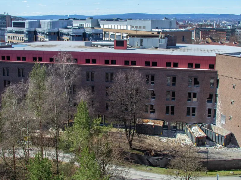 Fredrik Selmers vei 2 sett fra nordsiden før bygget ble revet