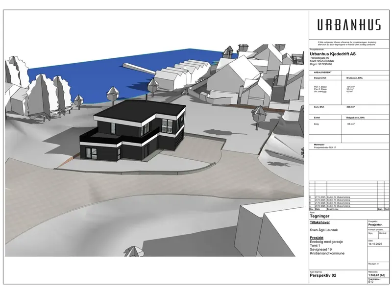 Perspektiv fra byggesøknad
