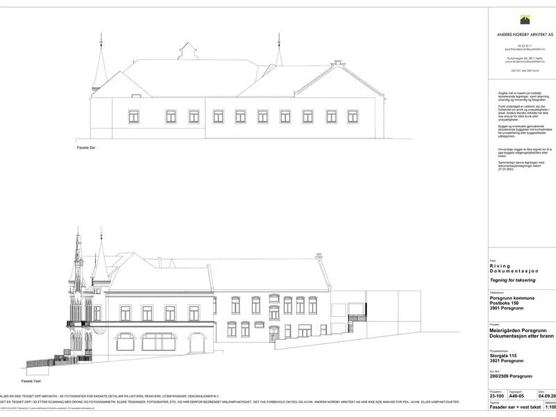 Fasade fra byggesøknad