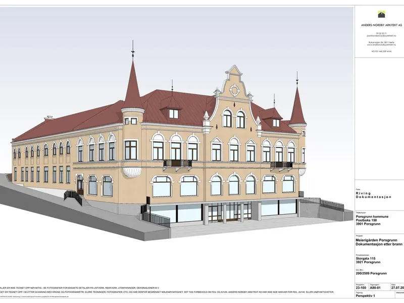 Perspektiv fra byggesøknad