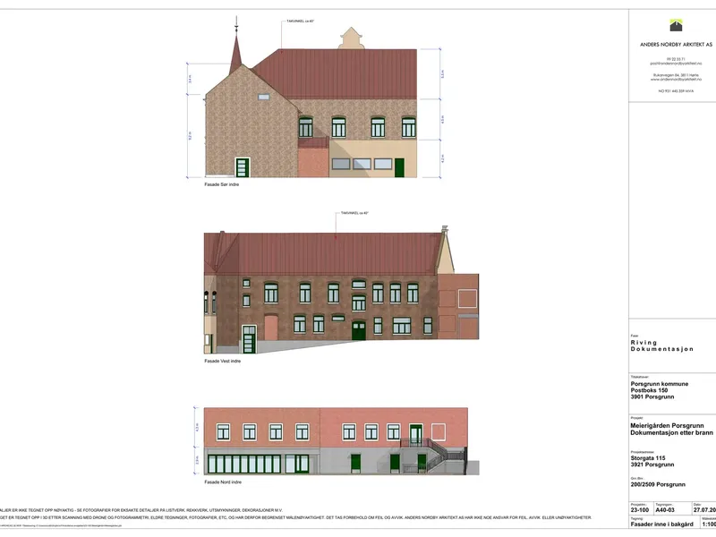Fasade fra byggesøknad
