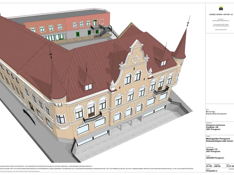 Perspektiv fra byggesøknad