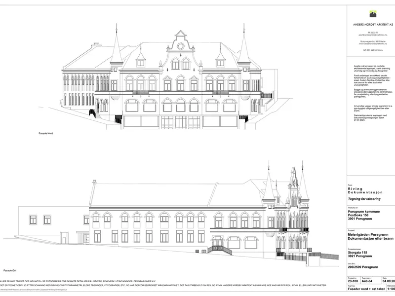 Fasade fra byggesøknad