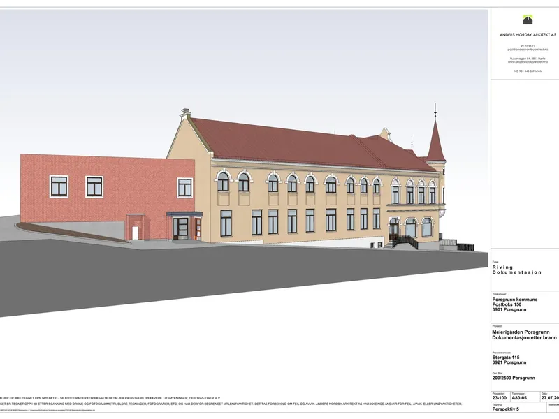 Perspektiv fra byggesøknad