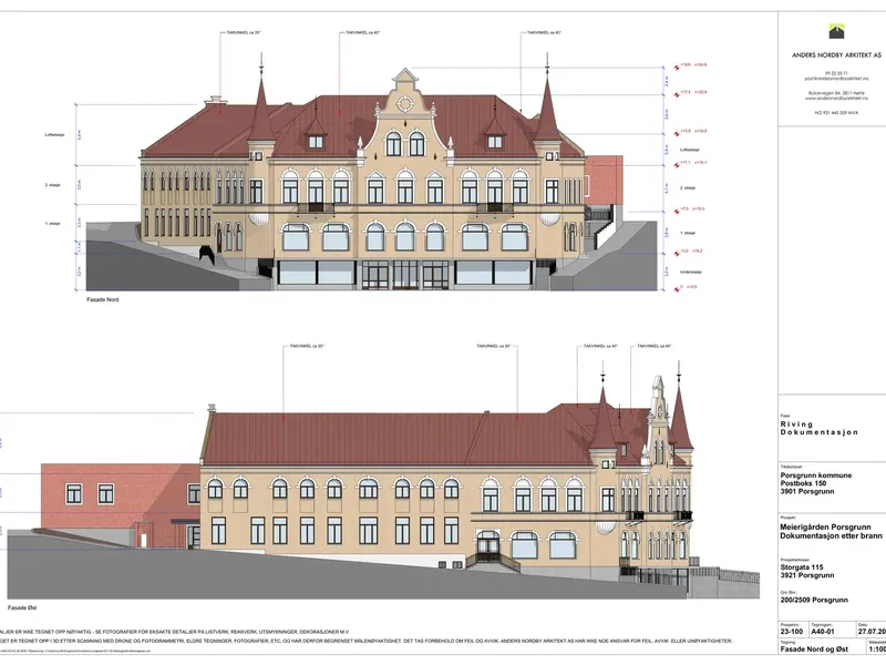 Fasade fra byggesøknad