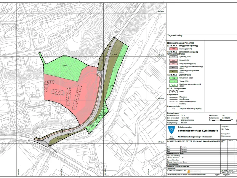 Plankart Sentrumbarnehage Kyrksæterøra