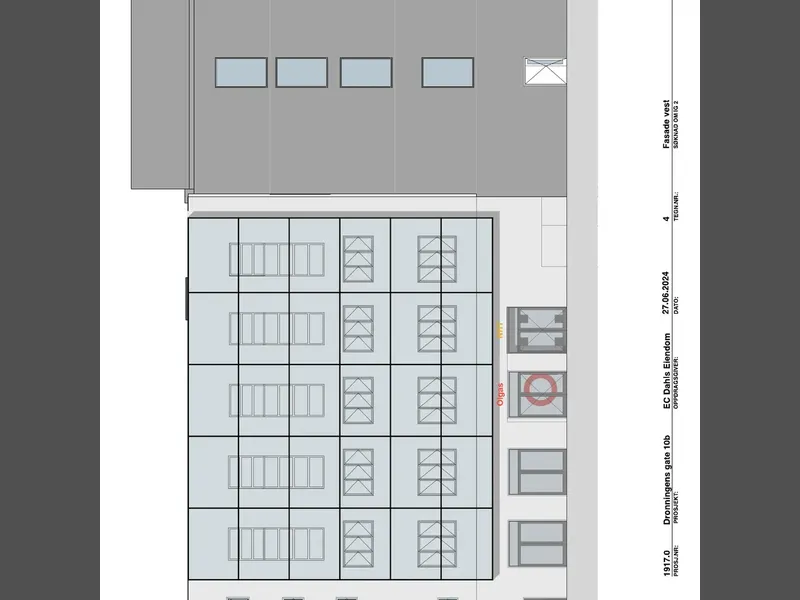 Fasade fra byggesøknad