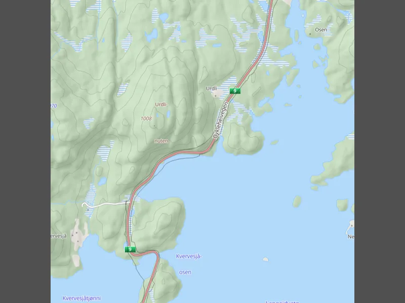 Kart Kvervesjå Vamark