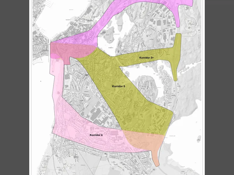 Illustrasjonskart planområde rv. 19 Moss.