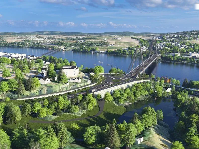 En stor rundkjøring skal fordele trafikken fra Lillestrøm-siden mot jernbanestasjonen og Fetsund lenser.
