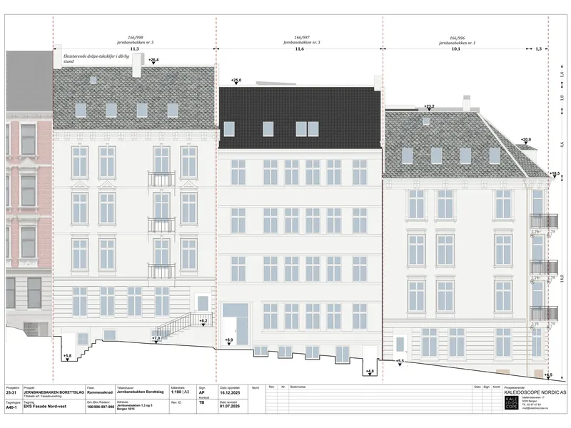 Fasade fra byggesøknad