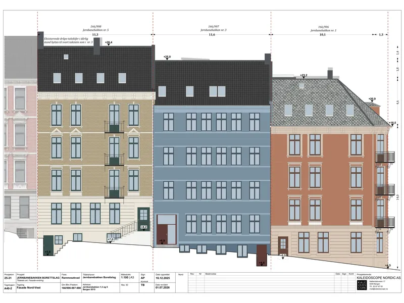 Fasade fra byggesøknad