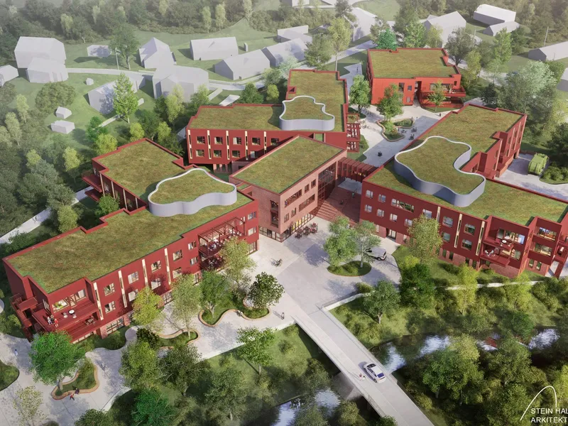 Illustrasjon av hvordan Sagatangen lokalmedisinske senter kan bli.
(Stein Halvorsen Arkitekter AS)