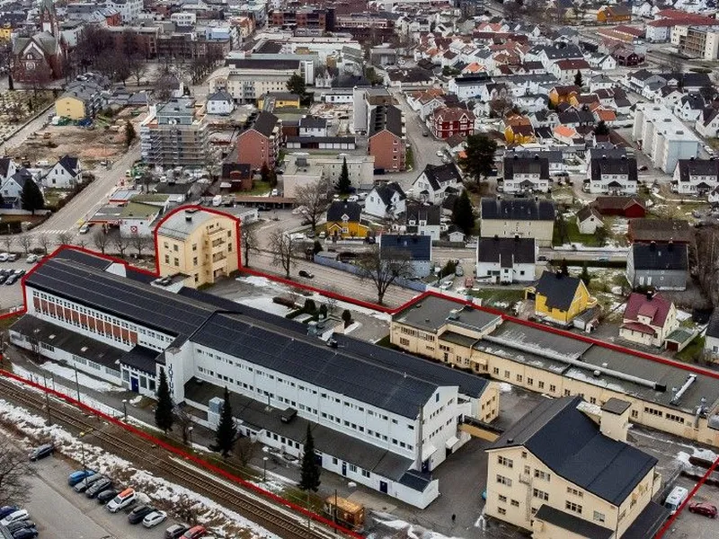 Tomten Bane NOR Eiendom har sikret seg ligger sentralt plassert i Sandefjord.