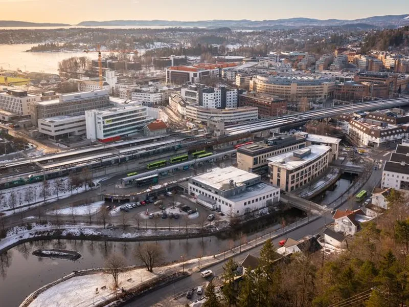 Oversiktsbilde over Sandvika