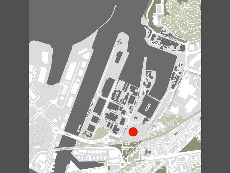 Beliggenhet Scandic-hotell Nyhavna, Trondheim