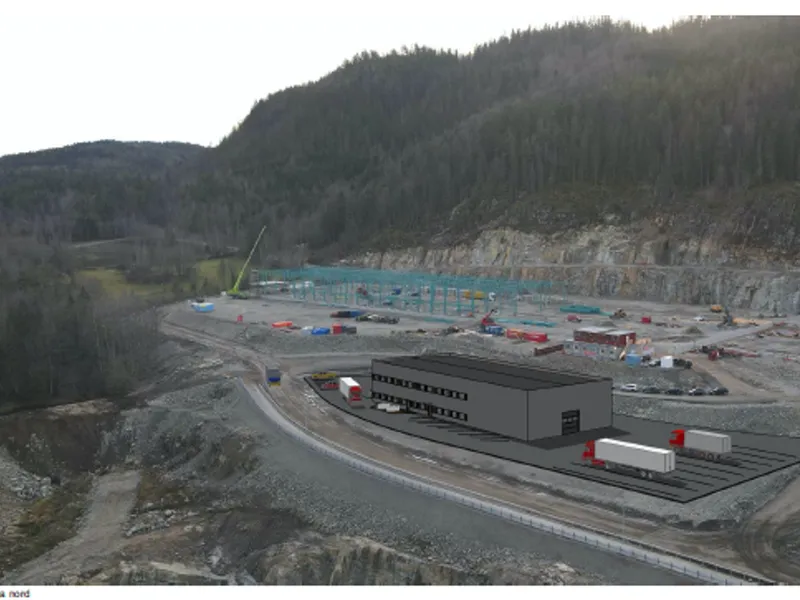 Seltor skal bygge lager- og logistikkbygg på Hanekleiva i Sande utenfor Drammen. Illustrasjon: ViaBaltic