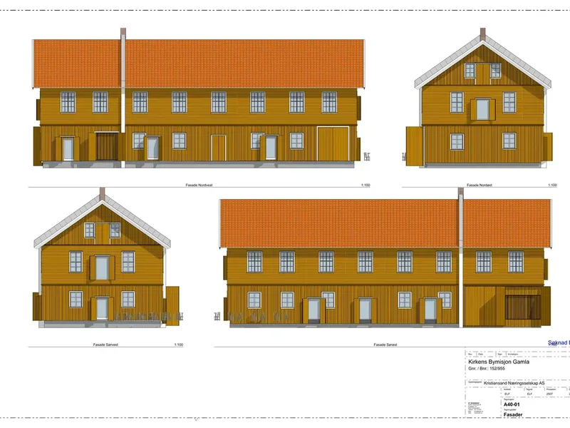 Fasade fra byggesøknad