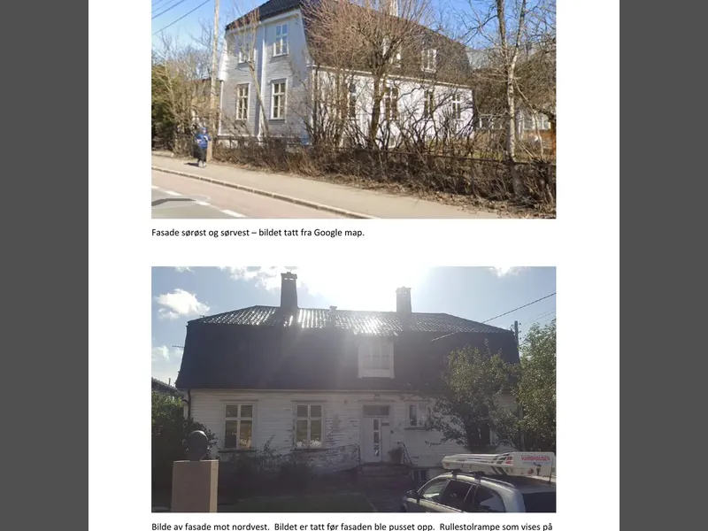 Fasade fra byggesøknad