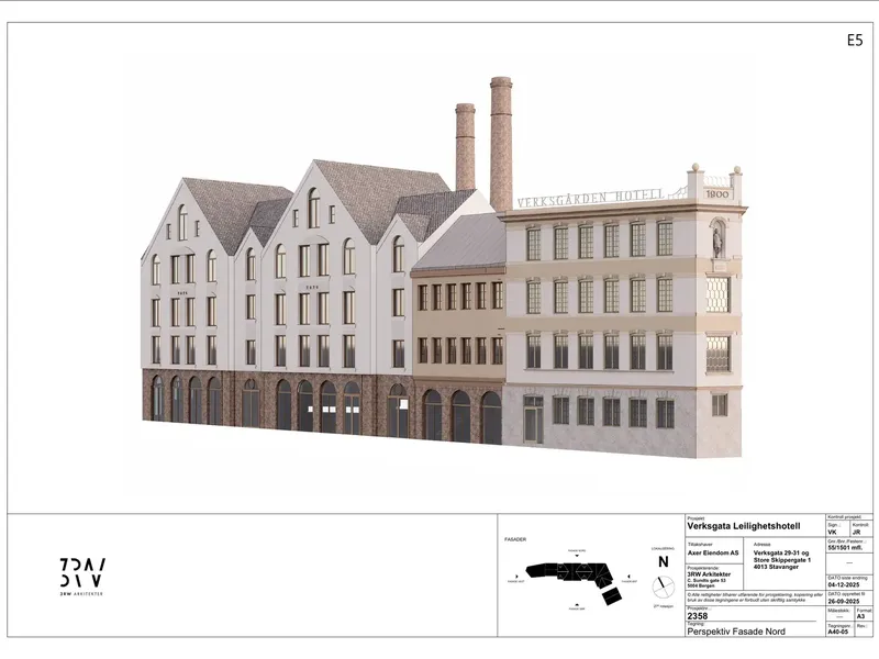 Perspektiv fra byggesøknad
