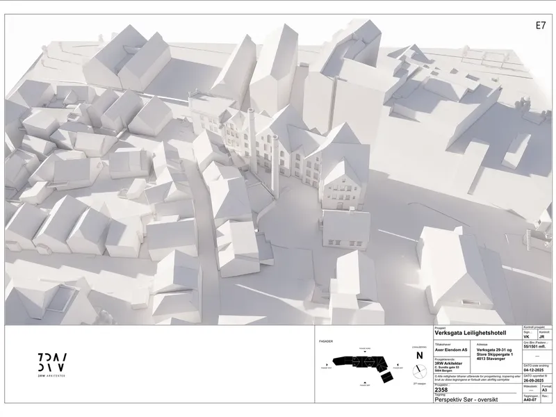 Perspektiv fra byggesøknad