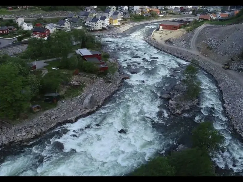 Flaumsikring i Odda. Foto: NVE