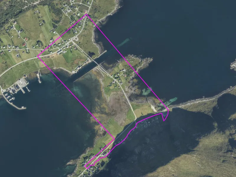 Bilde der planområde er avmerka. - Klikk for stort bilete