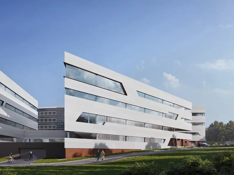 Illustrasjon 4 byggetrinn av Siva Innovasjonssenter Tromsø