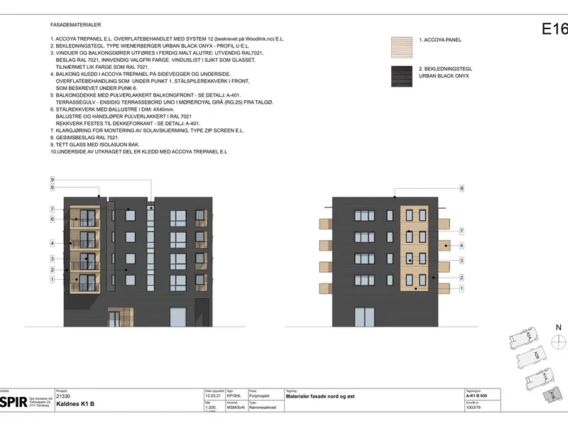 Fasade fra byggesøknad