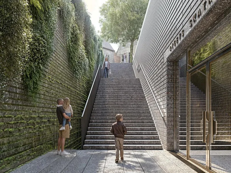 Rigets Skattekammer i København. Illustrasjon: AART.