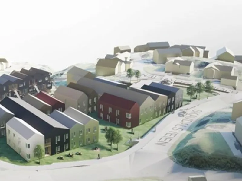 Nye Skavdalslia vil bestå av til sammen 151 studentboliger. De første boligene vil stå innflytningsklare i januar 2025. Illustrasjon: Norconsult.