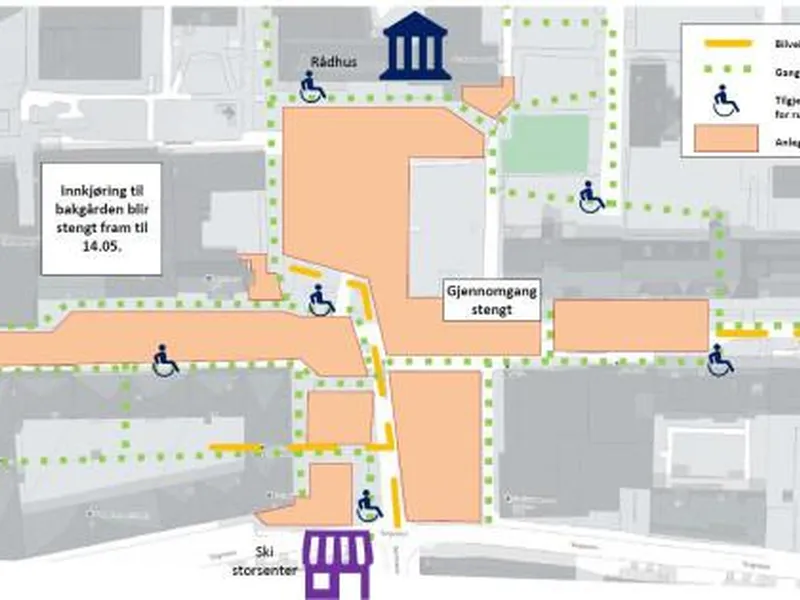 Hvor du kan gå og kjøre i Ski sentrum i mai 2025.jpeg