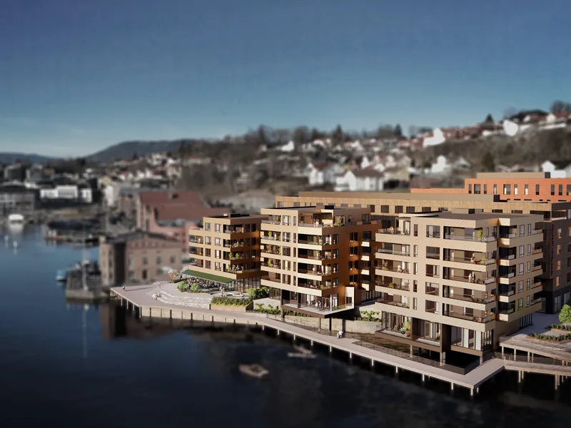 Utviklingsprosjekt på en brygge - rett i vannkanten