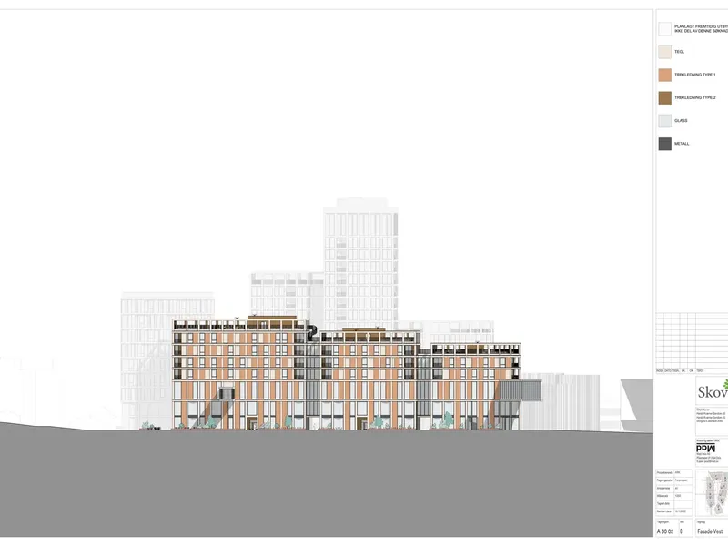 Fasade fra byggesøknad