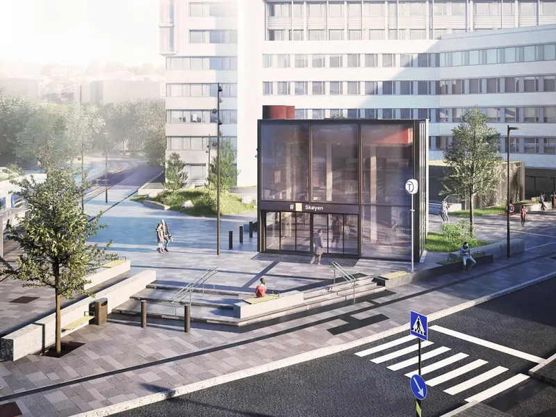 Skøyen Stasjon. Ill. L2 Arkitekter og Gottlieb Paludan Architects.