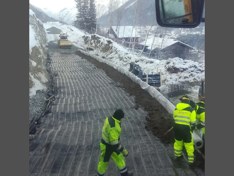 Fra anleggsarbeidet. Foto: NVE