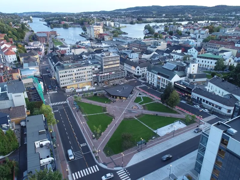 Rambøll skal utarbeide en egen skybruddsplan for Skien kommune. Foto: Skien kommune