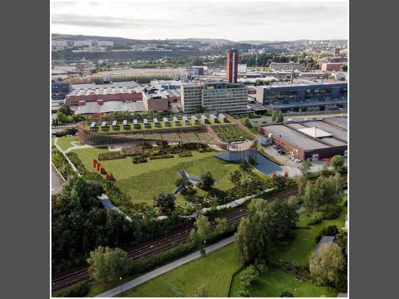 Slik vil Skygards første datasenter ved Hovinbyen se ut. Illustrasjon: Skygard