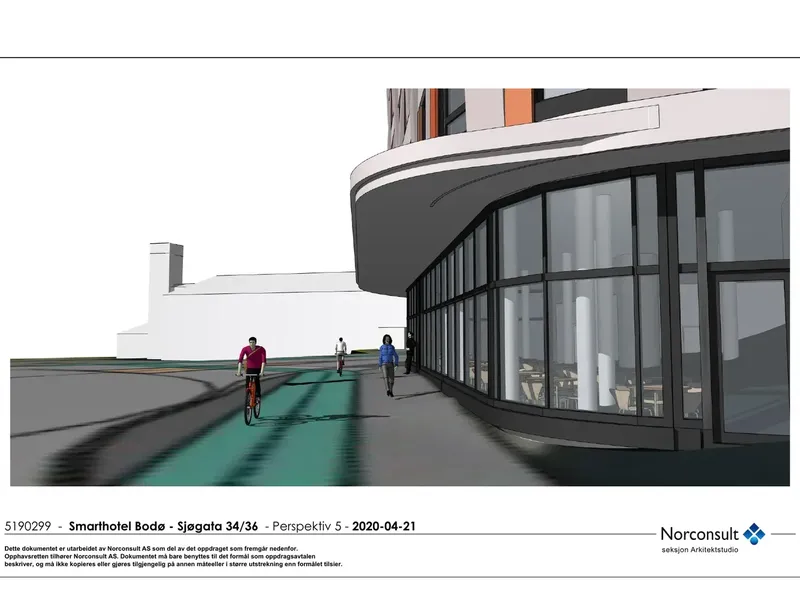Perspektiv fra byggesøknad