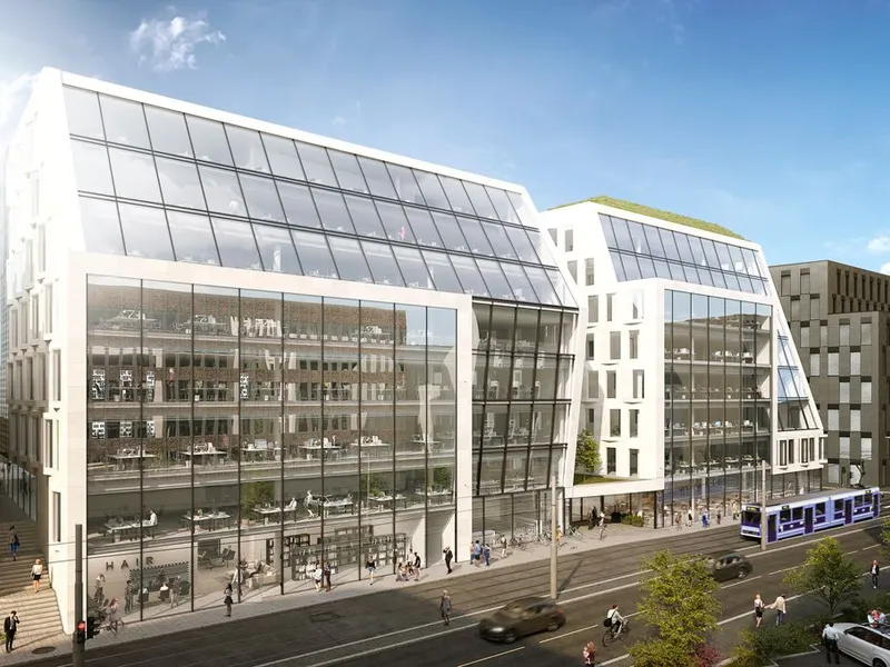 Kontorbygget i Schweigaards gate 33 er snart innflyttingsklart. illustrasjon: 	LPO Arkitekter AS