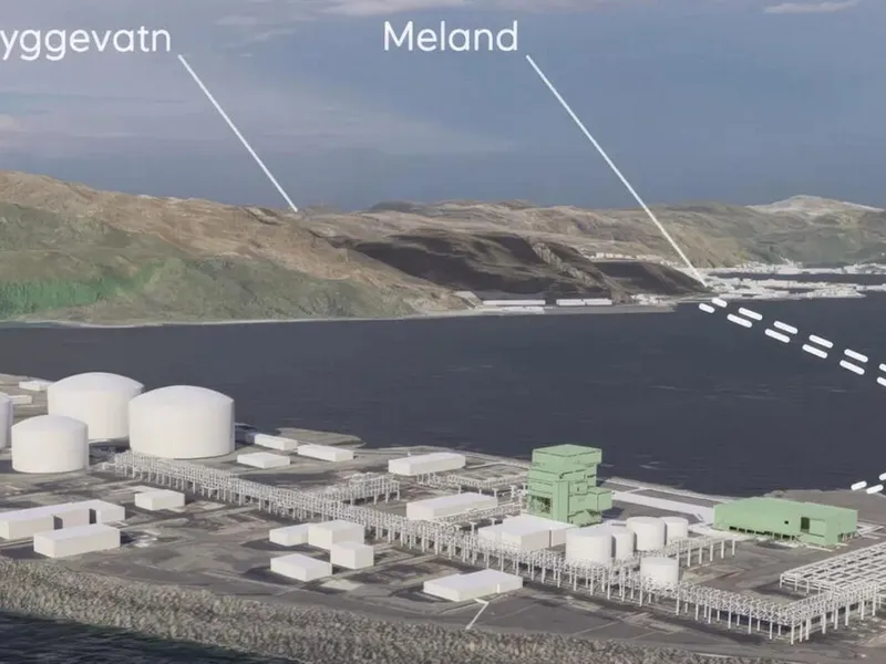 Illustrasjonen viser tunnelen som skal gå mellom Statnetts transformatorstasjon på Hyggevatn til Hammerfest LNG på Melkøya. Illustrasjon: Equinor.