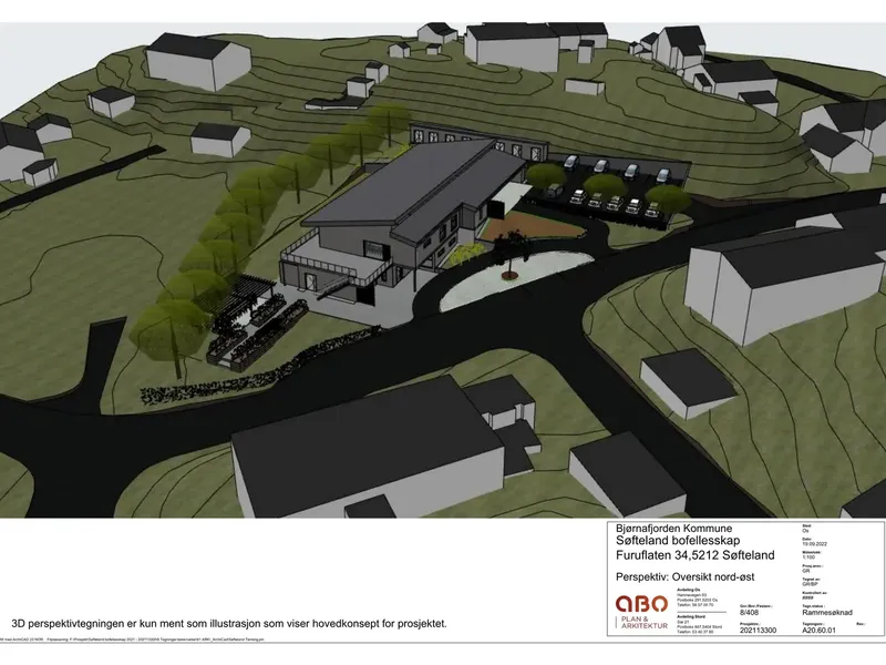Perspektiv fra byggesøknad