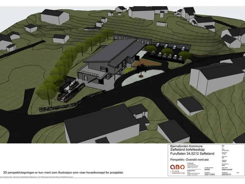 Perspektiv fra byggesøknad